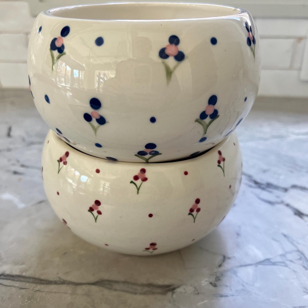 Sweet handpainted floral cache pot - Picture 6 of 6